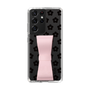 Slim Protection Case - STAND & RING RIBBON Sakura Pink［ Rune Naito - RUNE Flower - Black ］