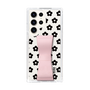 Slim Protection Case - STAND & RING RIBBON Sakura Pink［ Rune Naito - RUNE Flower - Black ］