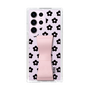 Slim Protection Case - STAND & RING RIBBON Sakura Pink［ Rune Naito - RUNE Flower - Black ］