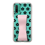 Slim Protection Case - STAND & RING RIBBON Sakura Pink［ Rune Naito - RUNE Flower - Black ］