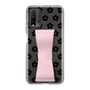 Slim Protection Case - STAND & RING RIBBON Sakura Pink［ Rune Naito - RUNE Flower - Black ］