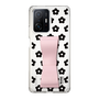 Slim Protection Case - STAND & RING RIBBON Sakura Pink［ Rune Naito - RUNE Flower - Black ］