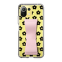 Slim Protection Case - STAND & RING RIBBON Sakura Pink［ Rune Naito - RUNE Flower - Black ］