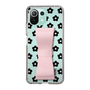 Slim Protection Case - STAND & RING RIBBON Sakura Pink［ Rune Naito - RUNE Flower - Black ］