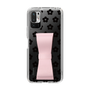 Slim Protection Case - STAND & RING RIBBON Sakura Pink［ Rune Naito - RUNE Flower - Black ］