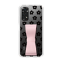 Slim Protection Case - STAND & RING RIBBON Sakura Pink［ Rune Naito - RUNE Flower - Black ］