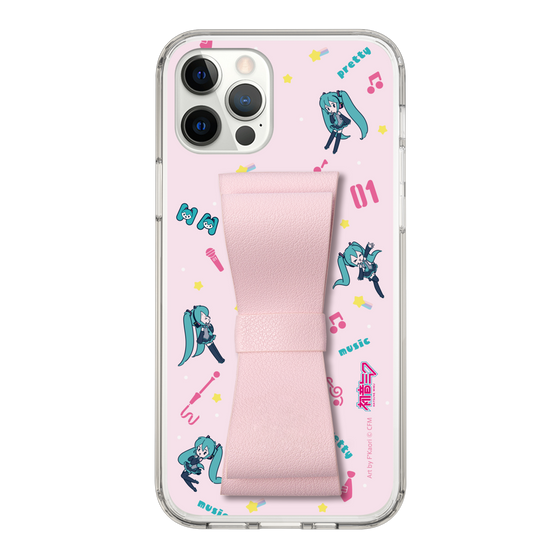 Slim Protection Case - STAND & RING RIBBON Sakura Pink［ HATSUNE MIKU - Ribbon - Instrumental - Pink ］