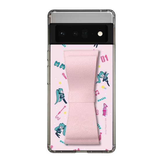 Slim Protection Case - STAND & RING RIBBON Sakura Pink［ HATSUNE MIKU - Ribbon - Instrumental - Pink ］