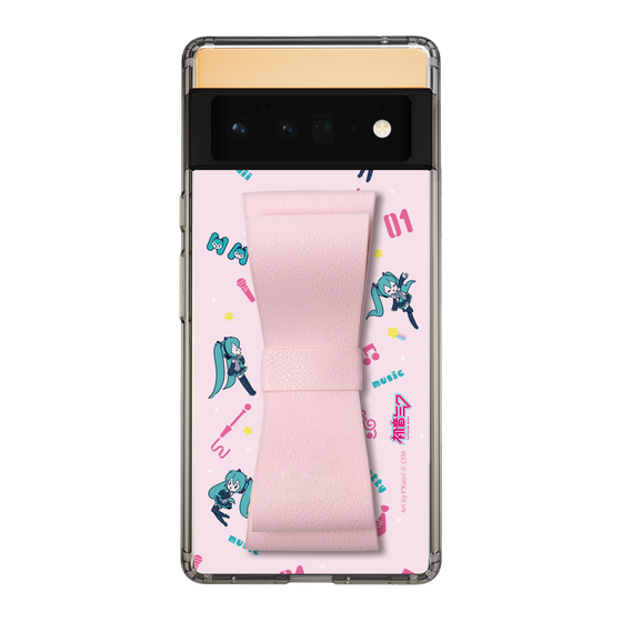 Slim Protection Case - STAND & RING RIBBON Sakura Pink［ HATSUNE MIKU - Ribbon - Instrumental - Pink ］