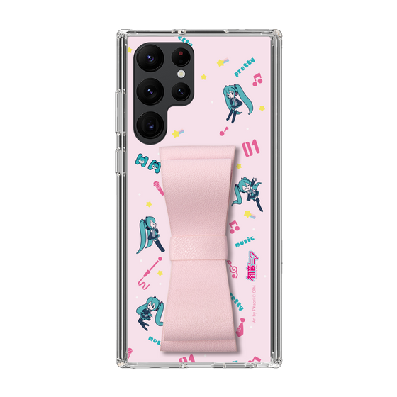 Slim Protection Case - STAND & RING RIBBON Sakura Pink［ HATSUNE MIKU - Ribbon - Instrumental - Pink ］