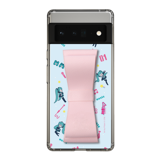 Slim Protection Case - STAND & RING RIBBON Sakura Pink［ HATSUNE MIKU - Ribbon - Instrumental - Blue ］