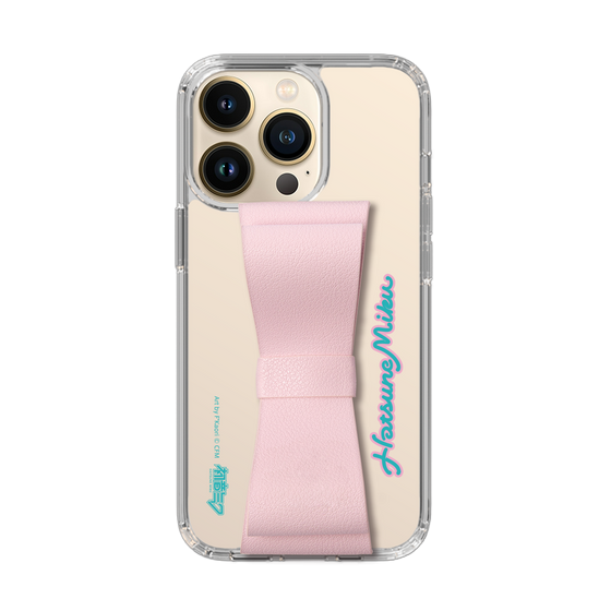 Slim Protection Case - STAND & RING RIBBON Sakura Pink［ HATSUNE MIKU - Ribbon - Logo ］