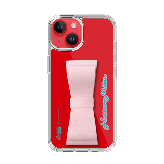 Slim Protection Case - STAND & RING RIBBON Sakura Pink［ HATSUNE MIKU - Ribbon - Logo ］
