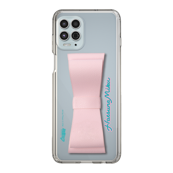 Slim Protection Case - STAND & RING RIBBON Sakura Pink［ HATSUNE MIKU - Ribbon - Logo ］