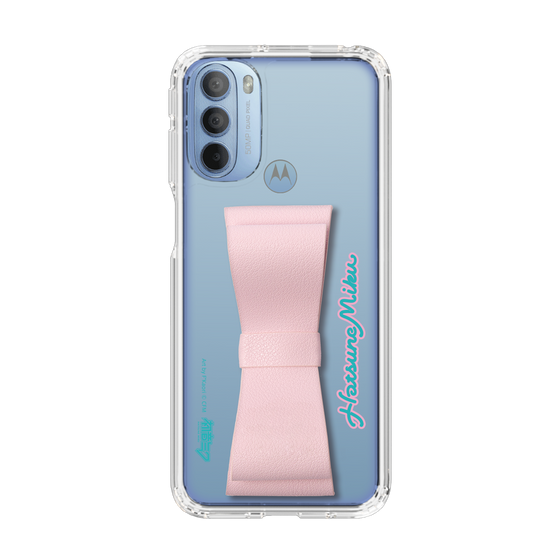 Slim Protection Case - STAND & RING RIBBON Sakura Pink［ HATSUNE MIKU - Ribbon - Logo ］