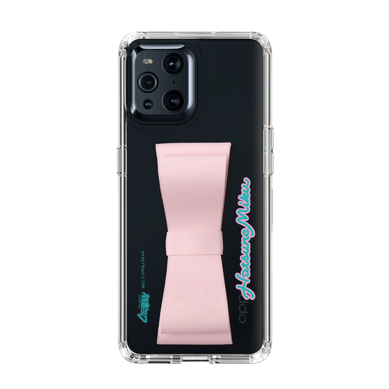 Slim Protection Case - STAND & RING RIBBON Sakura Pink［ HATSUNE MIKU - Ribbon - Logo ］