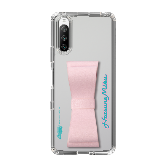 Slim Protection Case - STAND & RING RIBBON Sakura Pink［ HATSUNE MIKU - Ribbon - Logo ］