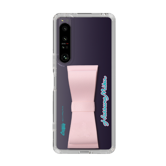 Slim Protection Case - STAND & RING RIBBON Sakura Pink［ HATSUNE MIKU - Ribbon - Logo ］