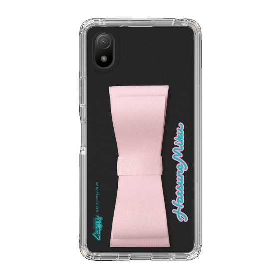 Slim Protection Case - STAND & RING RIBBON Sakura Pink［ HATSUNE MIKU - Ribbon - Logo ］