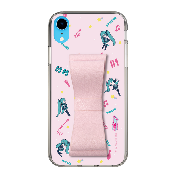 Slim Protection Case - STAND & RING RIBBON Sakura Pink［ HATSUNE MIKU - Ribbon - Instrumental - Pink ］