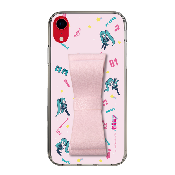 Slim Protection Case - STAND & RING RIBBON Sakura Pink［ HATSUNE MIKU - Ribbon - Instrumental - Pink ］