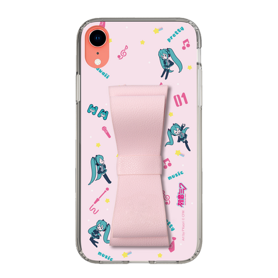 Slim Protection Case - STAND & RING RIBBON Sakura Pink［ HATSUNE MIKU - Ribbon - Instrumental - Pink ］