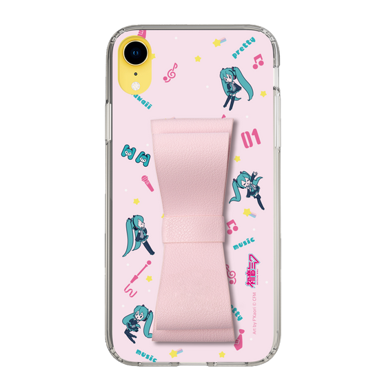 Slim Protection Case - STAND & RING RIBBON Sakura Pink［ HATSUNE MIKU - Ribbon - Instrumental - Pink ］