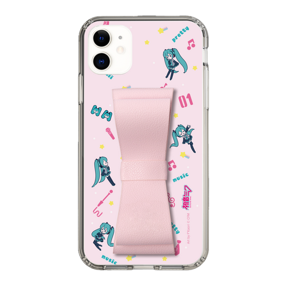 Slim Protection Case - STAND & RING RIBBON Sakura Pink［ HATSUNE MIKU - Ribbon - Instrumental - Pink ］