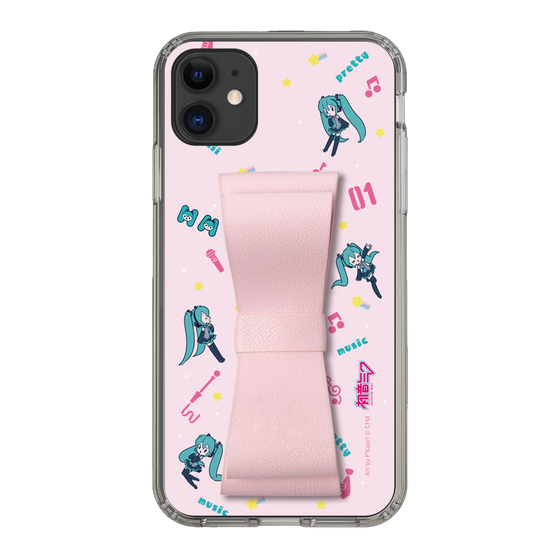 Slim Protection Case - STAND & RING RIBBON Sakura Pink［ HATSUNE MIKU - Ribbon - Instrumental - Pink ］