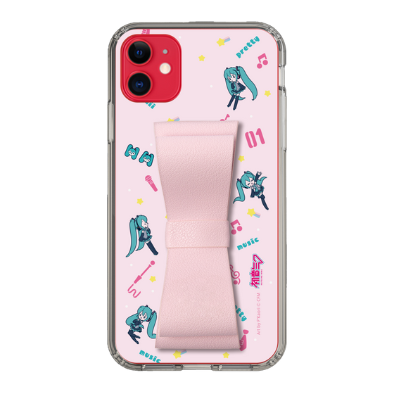 Slim Protection Case - STAND & RING RIBBON Sakura Pink［ HATSUNE MIKU - Ribbon - Instrumental - Pink ］