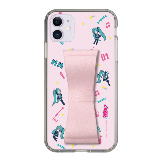 Slim Protection Case - STAND & RING RIBBON Sakura Pink［ HATSUNE MIKU - Ribbon - Instrumental - Pink ］