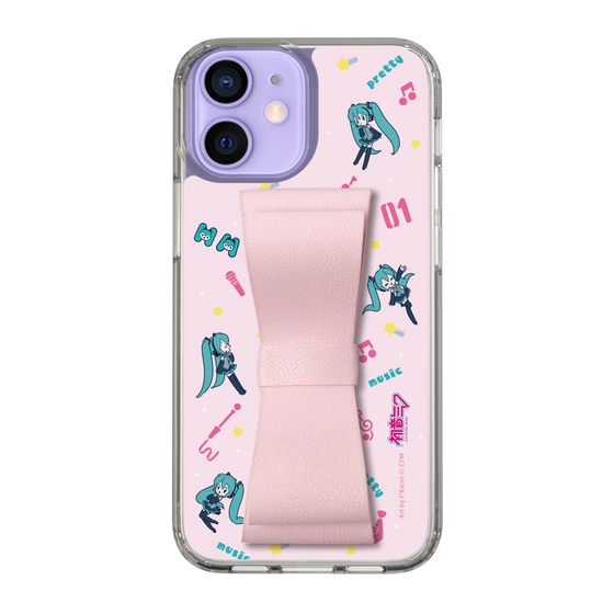 Slim Protection Case - STAND & RING RIBBON Sakura Pink［ HATSUNE MIKU - Ribbon - Instrumental - Pink ］