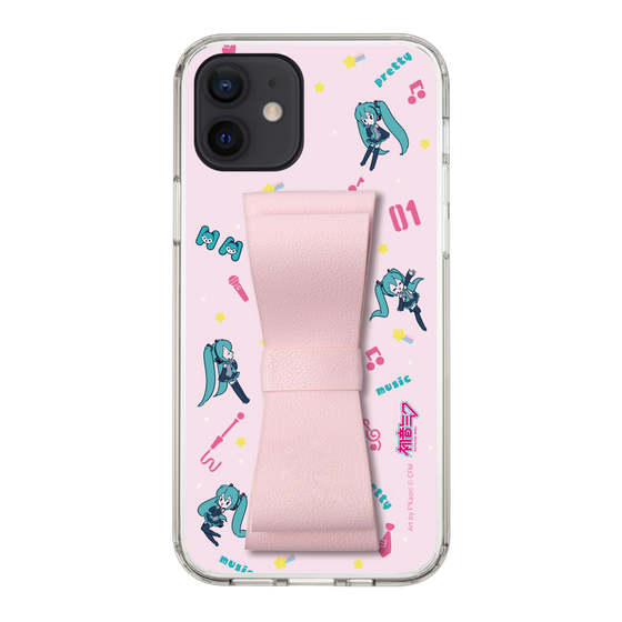 Slim Protection Case - STAND & RING RIBBON Sakura Pink［ HATSUNE MIKU - Ribbon - Instrumental - Pink ］