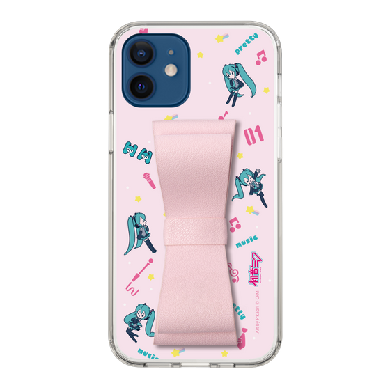 Slim Protection Case - STAND & RING RIBBON Sakura Pink［ HATSUNE MIKU - Ribbon - Instrumental - Pink ］