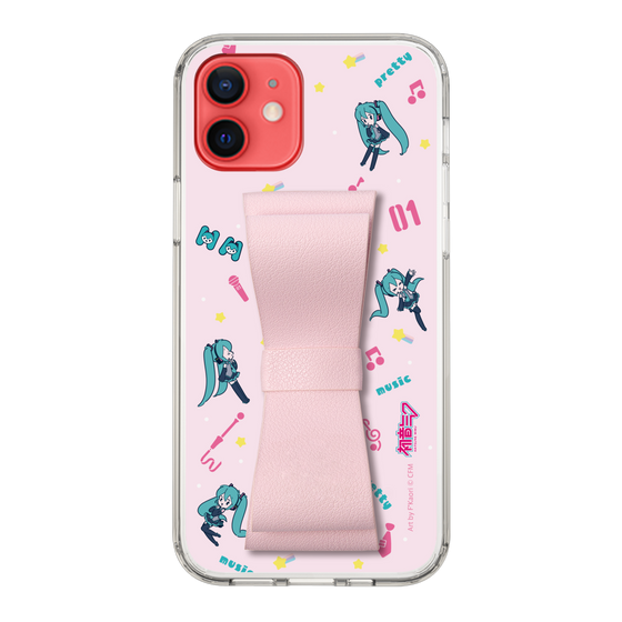 Slim Protection Case - STAND & RING RIBBON Sakura Pink［ HATSUNE MIKU - Ribbon - Instrumental - Pink ］