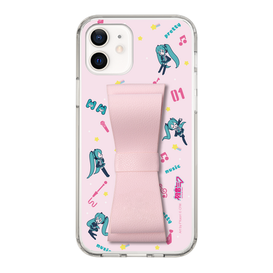 Slim Protection Case - STAND & RING RIBBON Sakura Pink［ HATSUNE MIKU - Ribbon - Instrumental - Pink ］