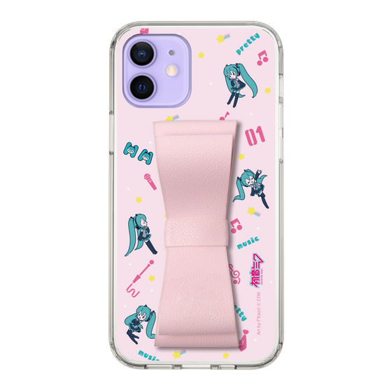 Slim Protection Case - STAND & RING RIBBON Sakura Pink［ HATSUNE MIKU - Ribbon - Instrumental - Pink ］