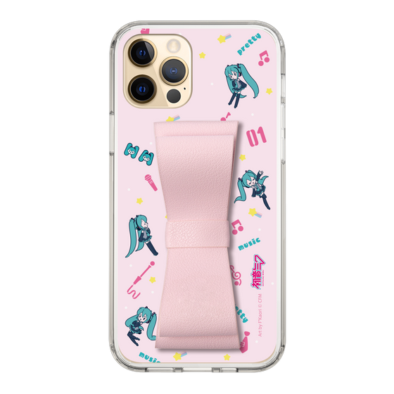 Slim Protection Case - STAND & RING RIBBON Sakura Pink［ HATSUNE MIKU - Ribbon - Instrumental - Pink ］