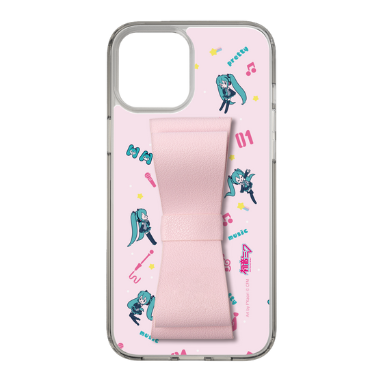 Slim Protection Case - STAND & RING RIBBON Sakura Pink［ HATSUNE MIKU - Ribbon - Instrumental - Pink ］