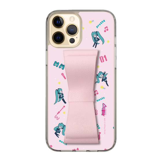 Slim Protection Case - STAND & RING RIBBON Sakura Pink［ HATSUNE MIKU - Ribbon - Instrumental - Pink ］