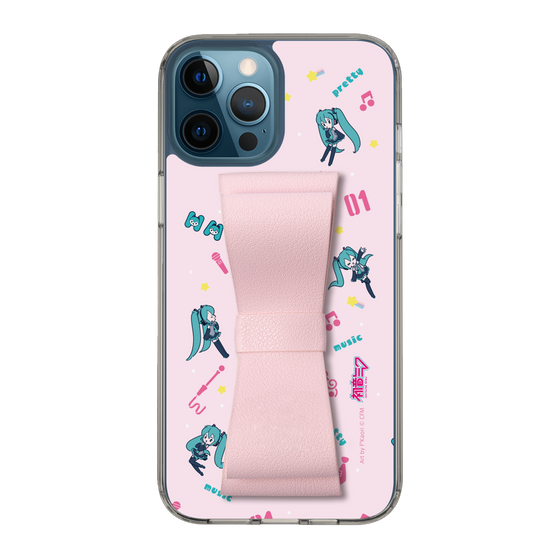 Slim Protection Case - STAND & RING RIBBON Sakura Pink［ HATSUNE MIKU - Ribbon - Instrumental - Pink ］