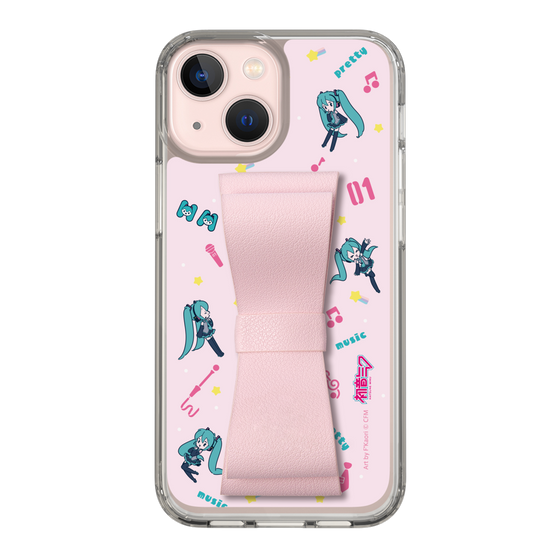 Slim Protection Case - STAND & RING RIBBON Sakura Pink［ HATSUNE MIKU - Ribbon - Instrumental - Pink ］