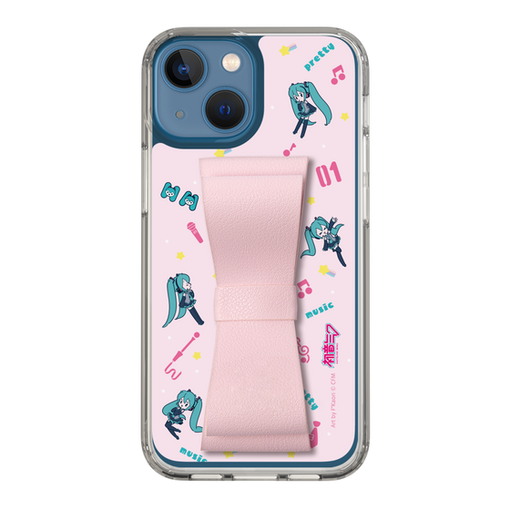 Slim Protection Case - STAND & RING RIBBON Sakura Pink［ HATSUNE MIKU - Ribbon - Instrumental - Pink ］