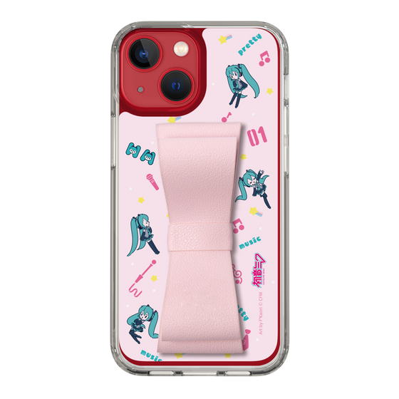 Slim Protection Case - STAND & RING RIBBON Sakura Pink［ HATSUNE MIKU - Ribbon - Instrumental - Pink ］