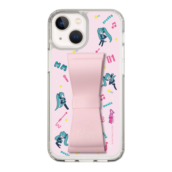 Slim Protection Case - STAND & RING RIBBON Sakura Pink［ HATSUNE MIKU - Ribbon - Instrumental - Pink ］
