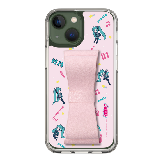 Slim Protection Case - STAND & RING RIBBON Sakura Pink［ HATSUNE MIKU - Ribbon - Instrumental - Pink ］