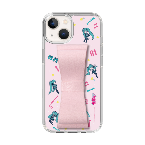 Slim Protection Case - STAND & RING RIBBON Sakura Pink［ HATSUNE MIKU - Ribbon - Instrumental - Pink ］