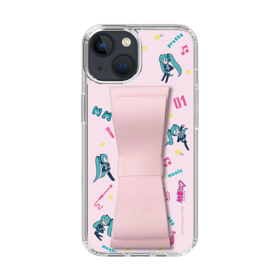 Slim Protection Case - STAND & RING RIBBON Sakura Pink［ HATSUNE MIKU - Ribbon - Instrumental - Pink ］