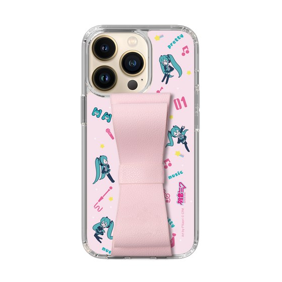 Slim Protection Case - STAND & RING RIBBON Sakura Pink［ HATSUNE MIKU - Ribbon - Instrumental - Pink ］