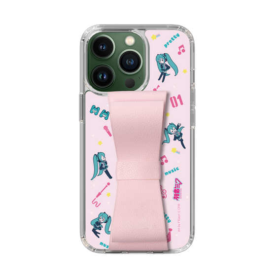 Slim Protection Case - STAND & RING RIBBON Sakura Pink［ HATSUNE MIKU - Ribbon - Instrumental - Pink ］